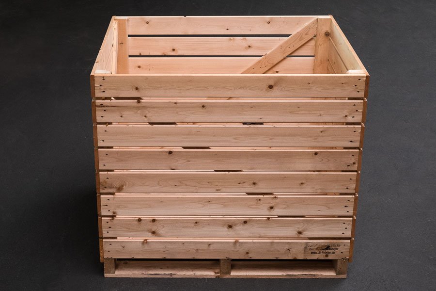 Kartoffelkisten 1400x1200x1200 mm Außenmaß gehobelt Kanten gerundet Seitenbretter verleimt – Bild 4
